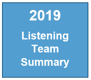 2019 Listening Team Summary