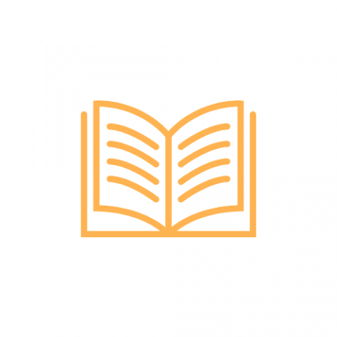 yellow icon of an open book